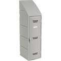 Remco Plastics Box Locker for Double Tier, Plastic, Sloped Top, 12X15X47, Gray 015101236001027